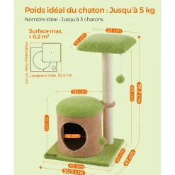 Cheap SONGMICS Arbre à chat 76,2 cm Gris