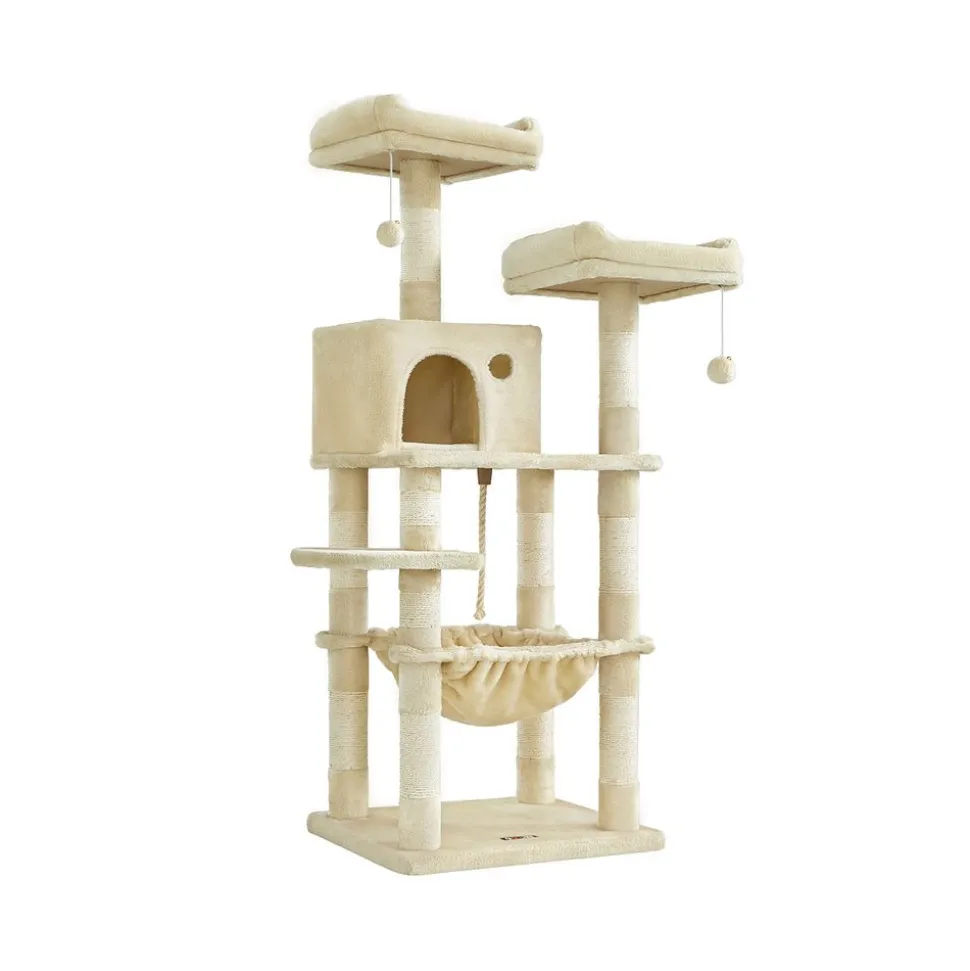 Flash Sale SONGMICS Arbre à chat 143 cm beige