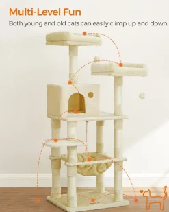 Flash Sale SONGMICS Arbre à chat 143 cm beige