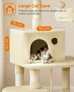 Flash Sale SONGMICS Arbre à chat 143 cm beige