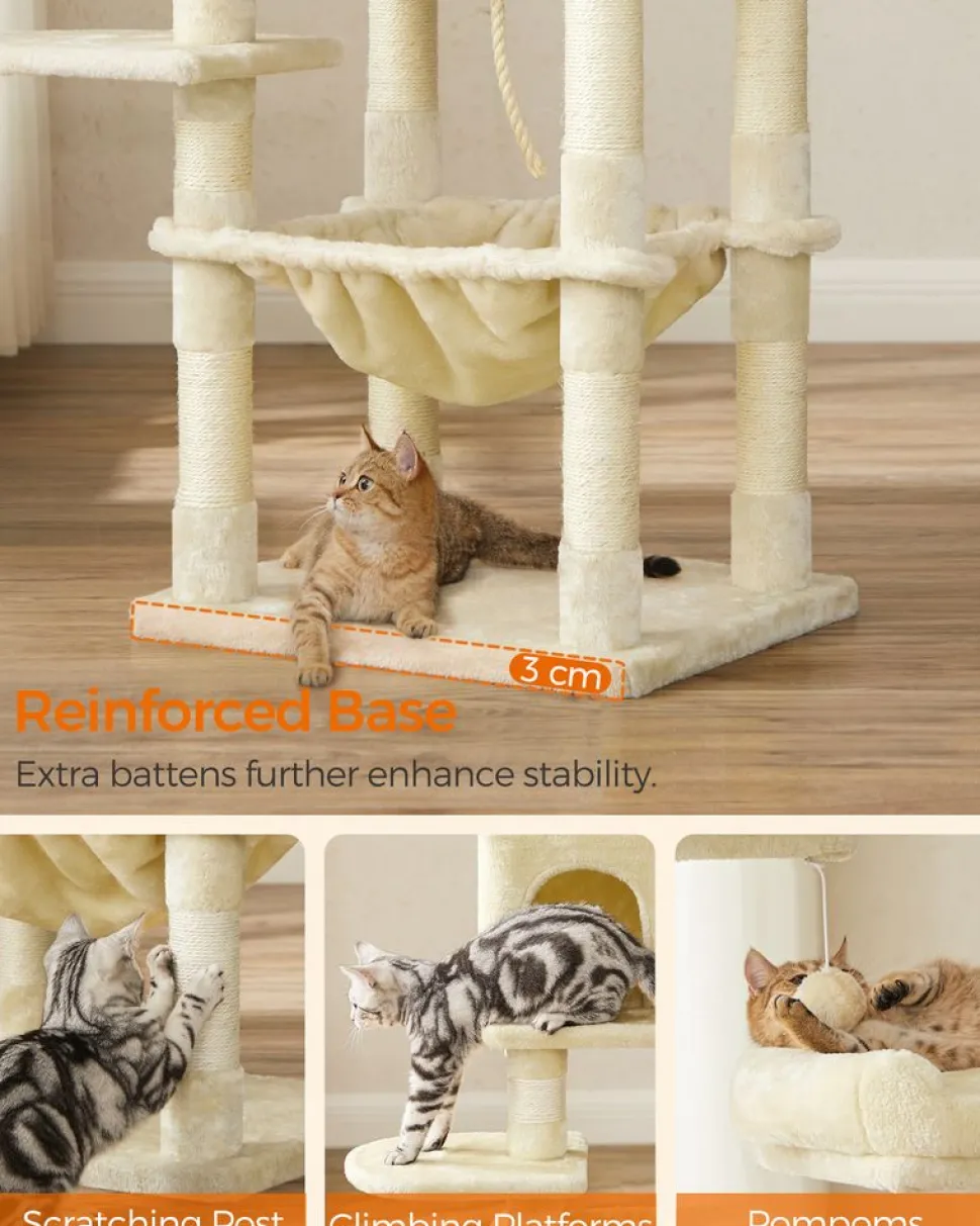 Flash Sale SONGMICS Arbre à chat 143 cm beige