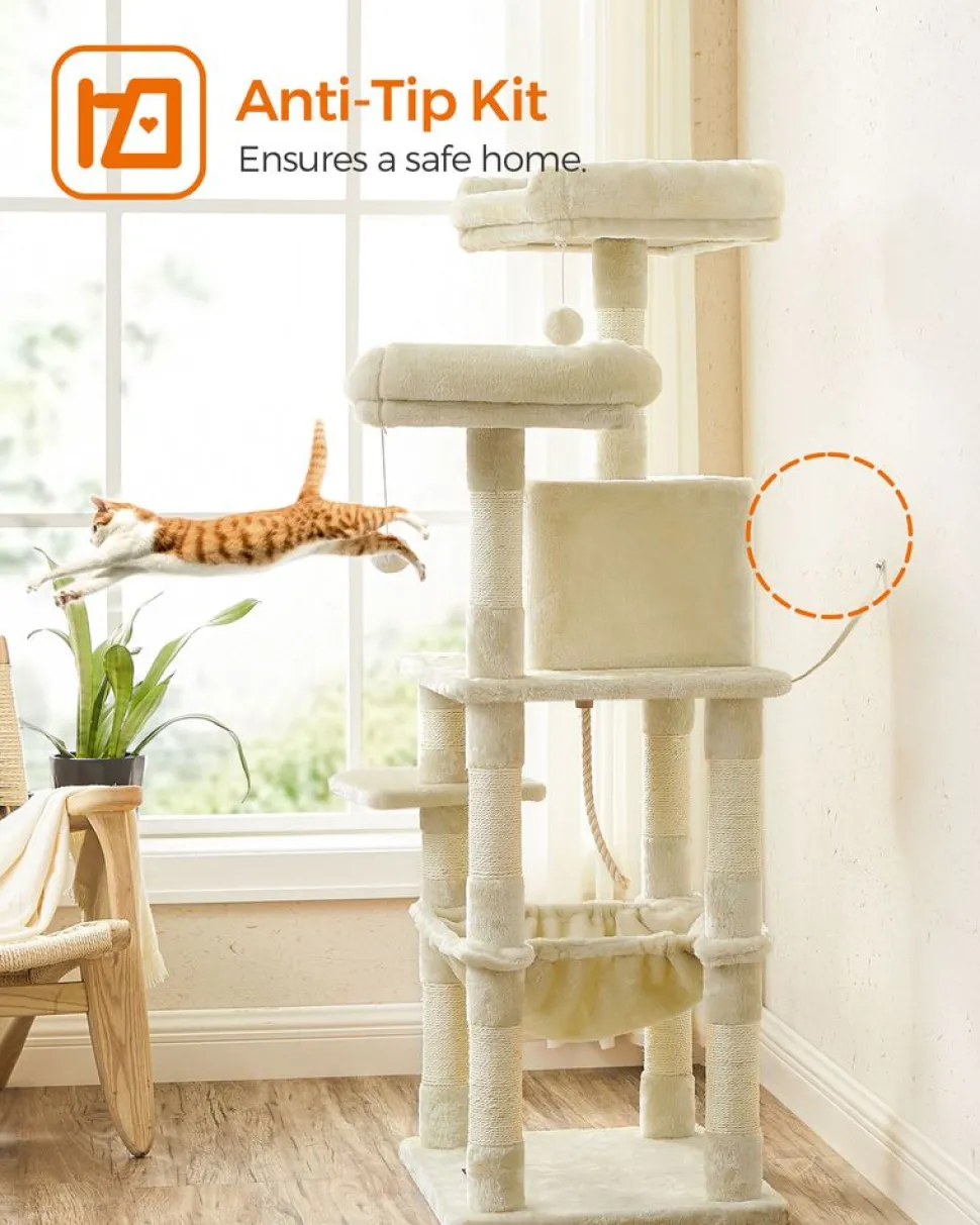 Flash Sale SONGMICS Arbre à chat 143 cm beige