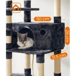 Discount SONGMICS Arbre à chat 164 cm gris anthracite