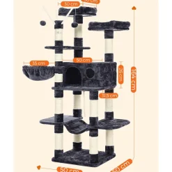Discount SONGMICS Arbre à chat 164 cm gris anthracite