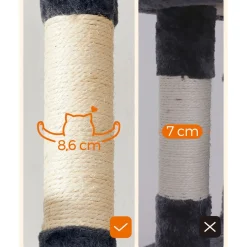 Discount SONGMICS Arbre à chat 164 cm gris anthracite