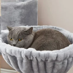 Store SONGMICS Arbre à chat 142 cm gris clair