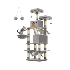 Cheap SONGMICS Arbre à chat 168 cm gris clair