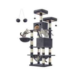 Cheap SONGMICS Arbre à chat 168 cm gris clair