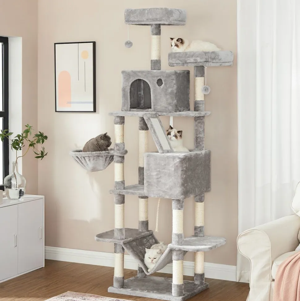 Flash Sale SONGMICS Arbre à chat 206 cm gris clair