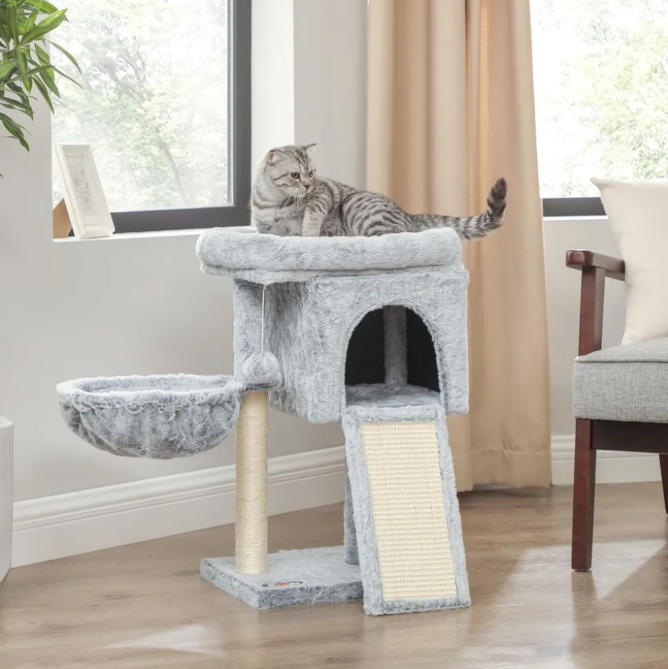 New SONGMICS Arbre à chat 66 cm gris clair