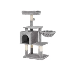 New SONGMICS Arbre à chat 110 cm gris clair