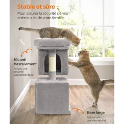 Clearance SONGMICS Arbre à chat 67 cm gris clair