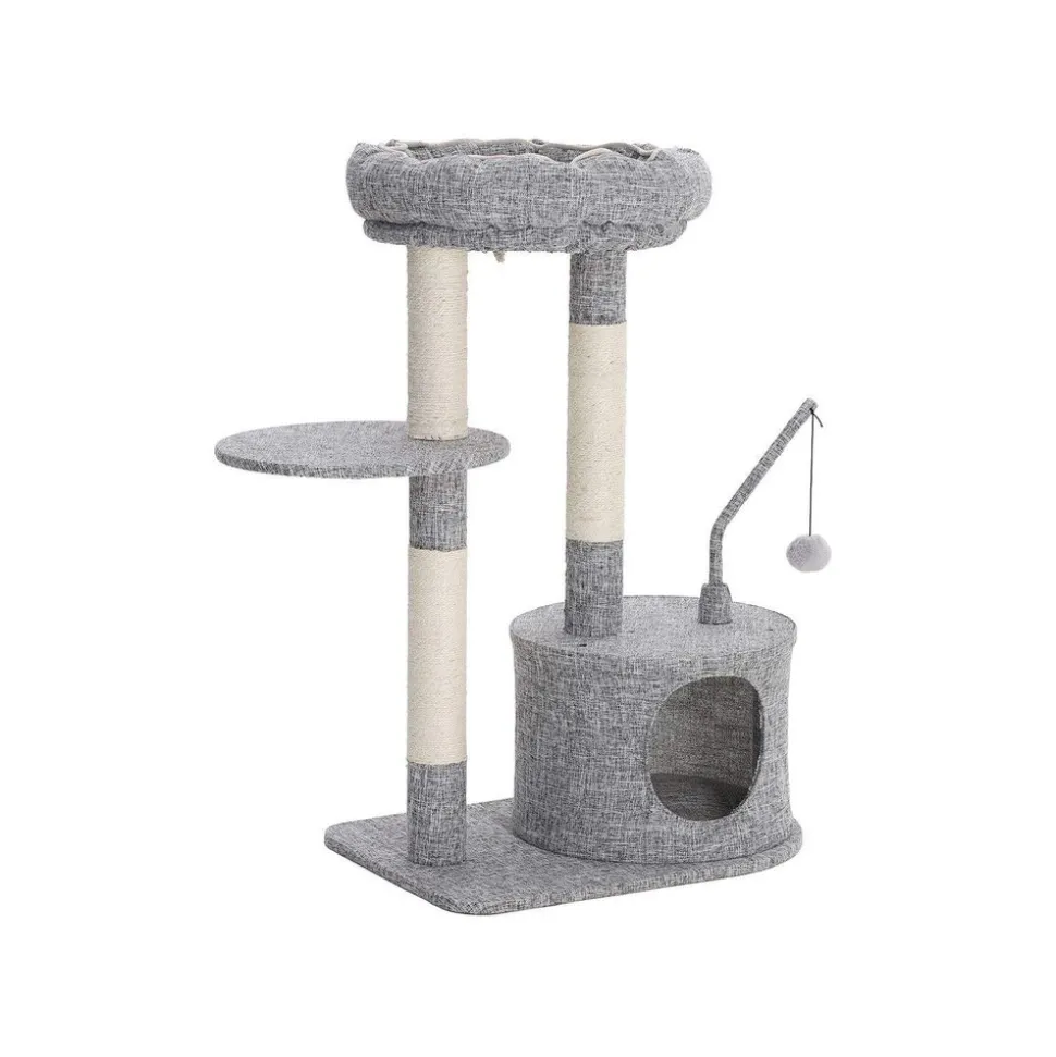 Best SONGMICS Arbre à chat 87 cm gris clair