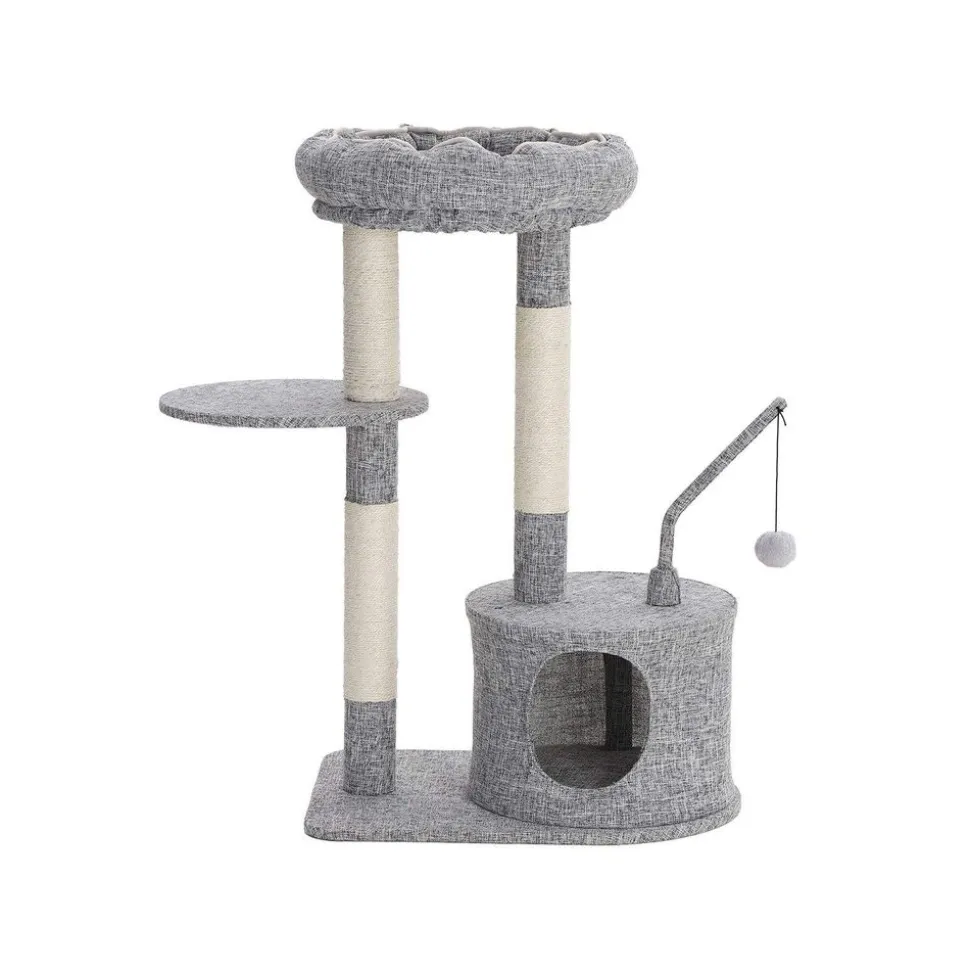 Best SONGMICS Arbre à chat 87 cm gris clair