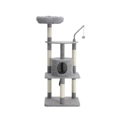 Cheap SONGMICS Arbre à chat 136 cm gris clair Blanc