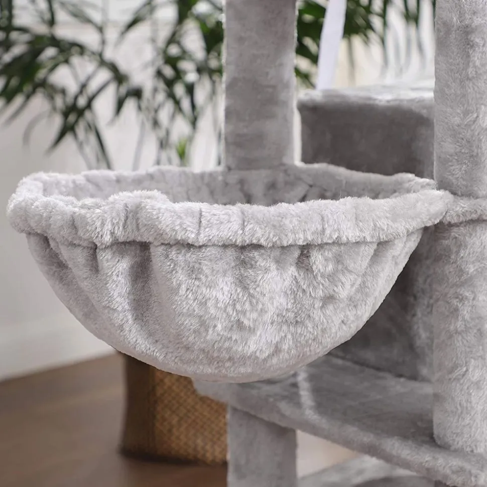 New SONGMICS Arbre à chat 164 cm gris clair