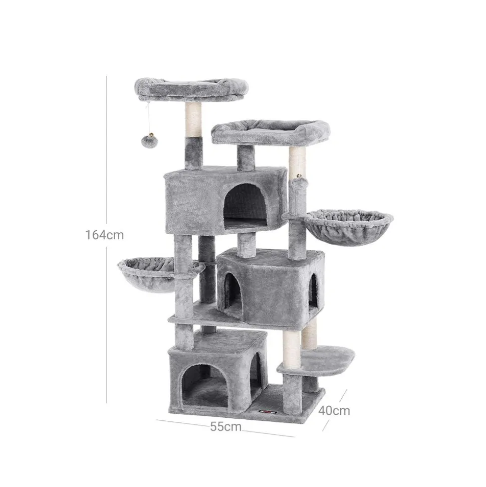 New SONGMICS Arbre à chat 164 cm gris clair
