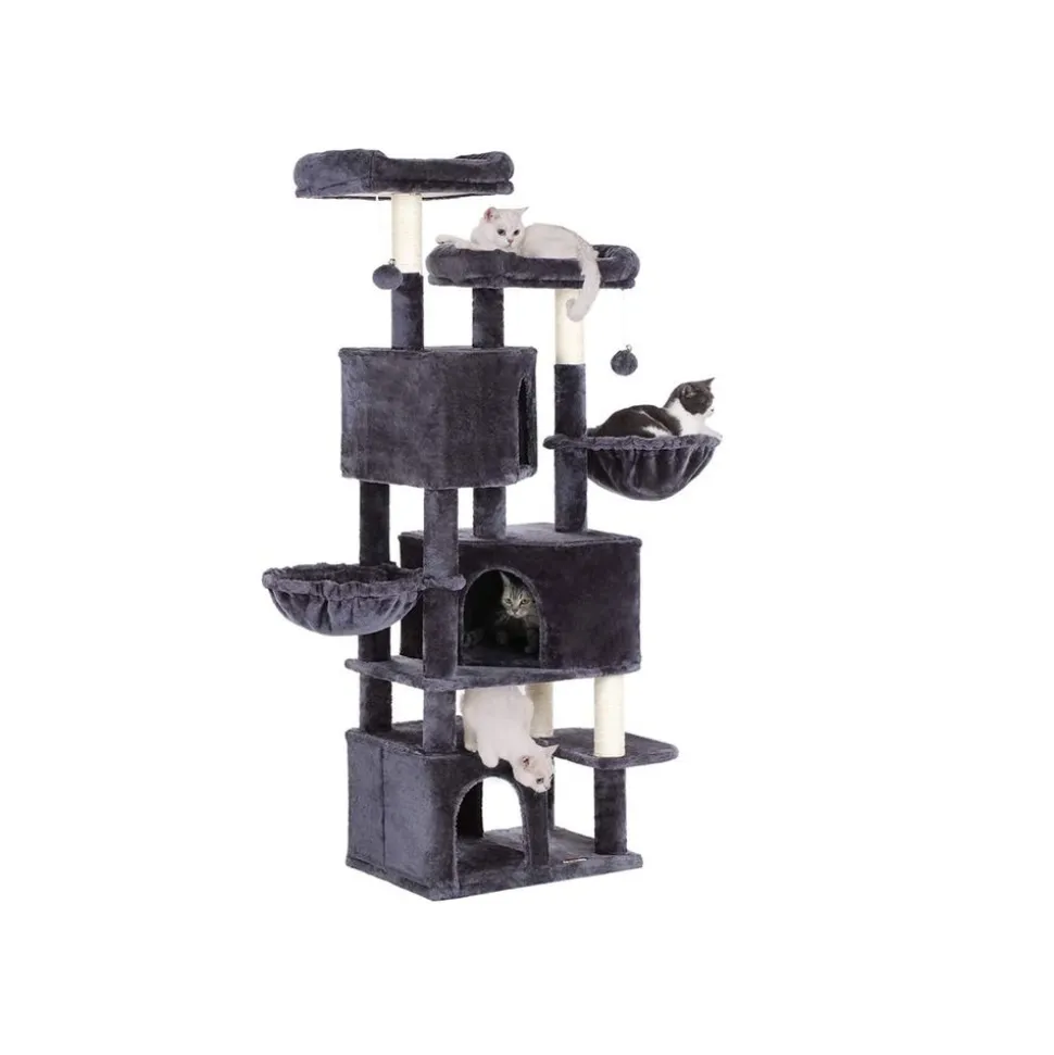 New SONGMICS Arbre à chat 164 cm gris clair