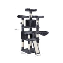 Clearance SONGMICS Arbre à chat 168 cm gris foncé