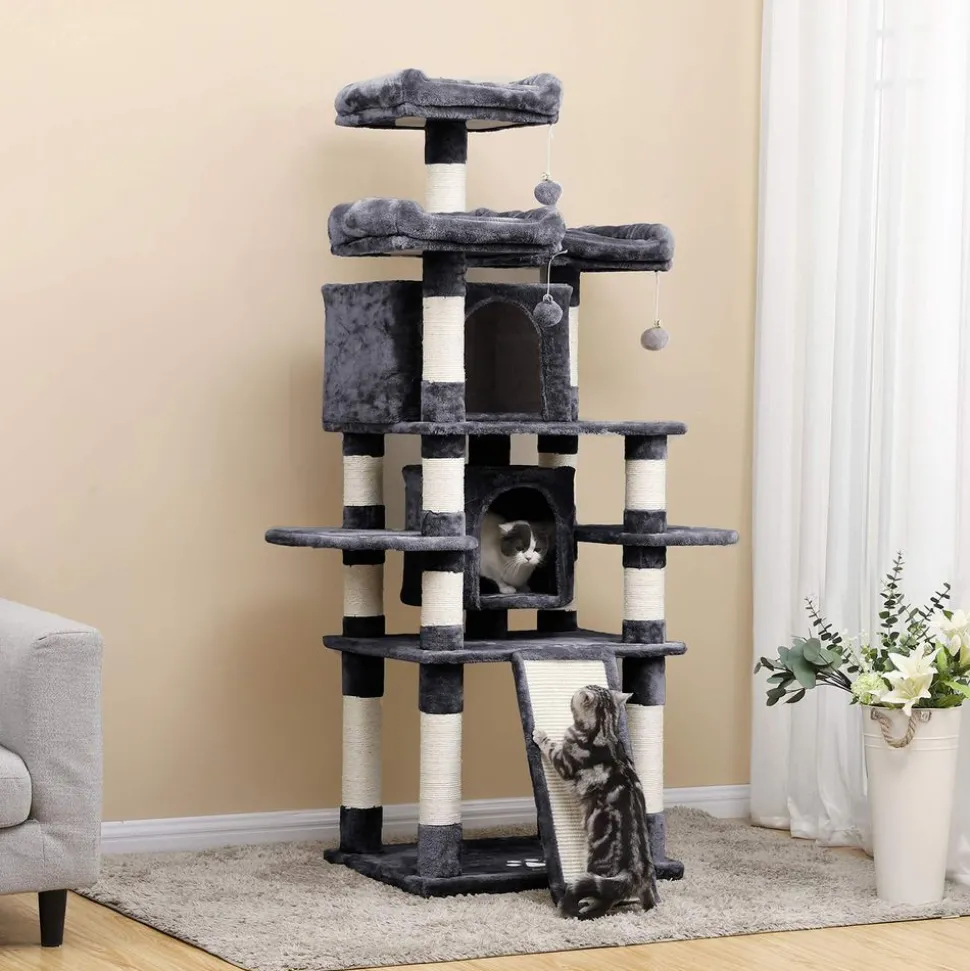 Clearance SONGMICS Arbre à chat 172 cm gris foncé