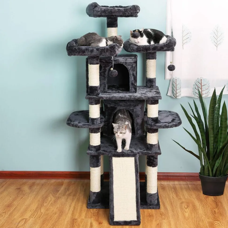 Clearance SONGMICS Arbre à chat 172 cm gris foncé