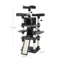 Clearance SONGMICS Arbre à chat 172 cm gris foncé