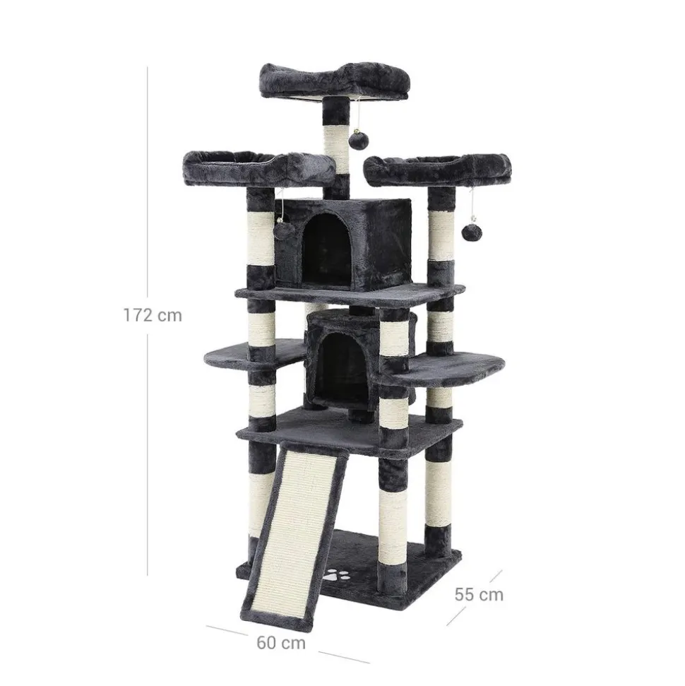 Clearance SONGMICS Arbre à chat 172 cm gris foncé
