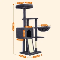 Best Sale SONGMICS Arbre à chat 135 cm gris foncé
