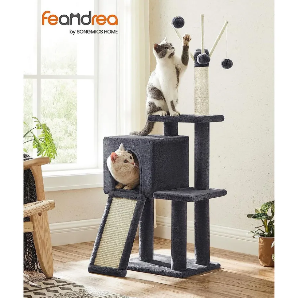 Cheap SONGMICS Arbre à chat 118 cm gris foncé