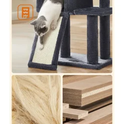 Cheap SONGMICS Arbre à chat 118 cm gris foncé