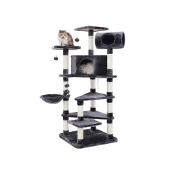 Discount SONGMICS Arbre à chat 165 cm foncé Gris