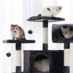 Discount SONGMICS Arbre à chat 165 cm foncé Gris