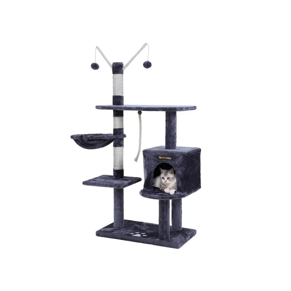 Clearance SONGMICS Arbre à chat 134 cm foncé Gris