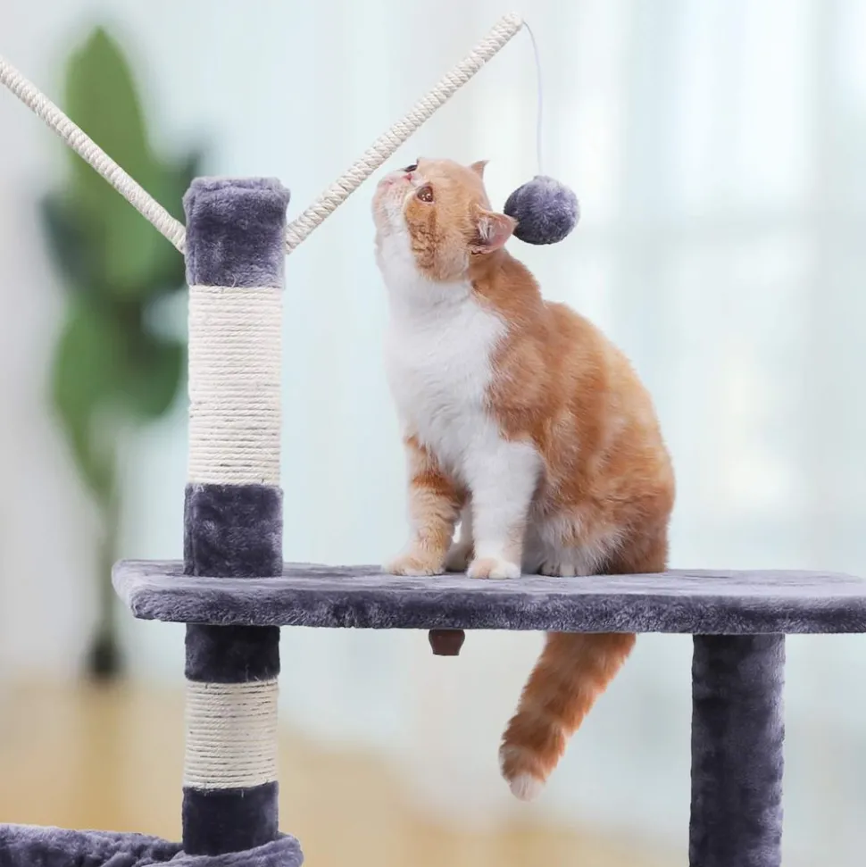 Clearance SONGMICS Arbre à chat 134 cm foncé Gris