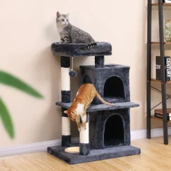 Cheap SONGMICS Arbre à chat 90 cm gris foncé