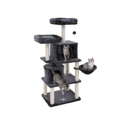 Hot SONGMICS Arbre à chat 152 cm gris foncé