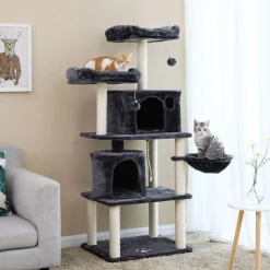 Hot SONGMICS Arbre à chat 152 cm gris foncé