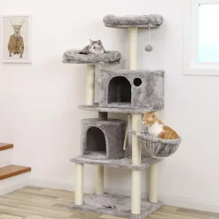 Hot SONGMICS Arbre à chat 152 cm gris foncé