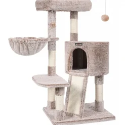 Sale SONGMICS Arbre à chat 104 cm Marron Clair