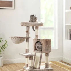 Sale SONGMICS Arbre à chat 104 cm Marron Clair