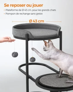 Flash Sale SONGMICS Arbre à chat 111 cm moderne Noir classique