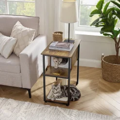 Fashion SONGMICS Arbre à chat 67 cm rustique Marron Vintage