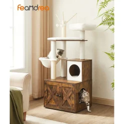 Store SONGMICS Arbre à chat 140 cm rustique