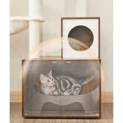 Store SONGMICS Arbre à chat 140 cm rustique