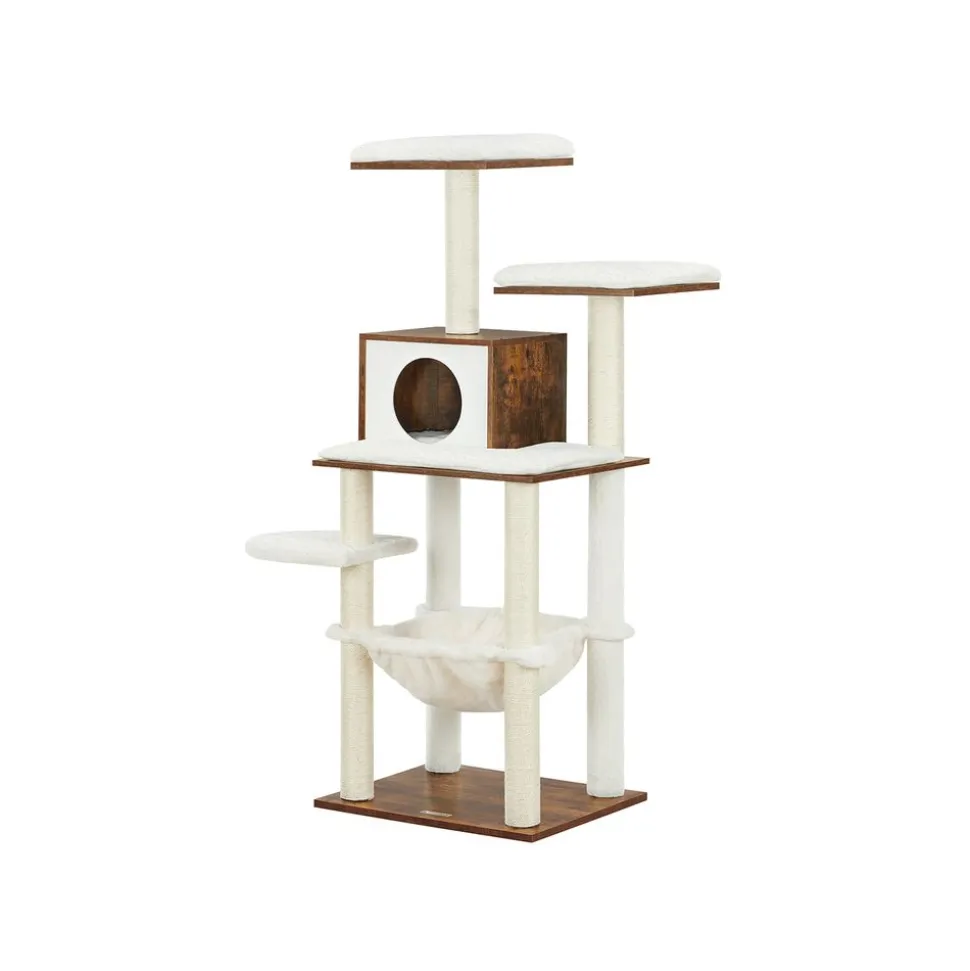 Online SONGMICS Arbre à chat blanc rustique