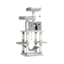 Cheap SONGMICS Arbre à Chat Pompons Gris Anthracite