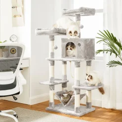 Cheap SONGMICS Arbre à Chat Pompons Gris Anthracite