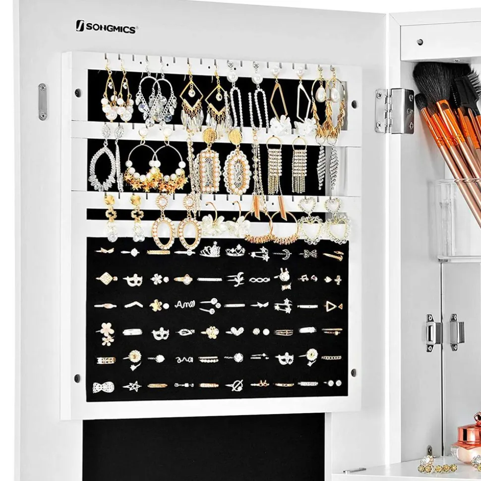 Outlet SONGMICS Armoire à bijoux Blanc
