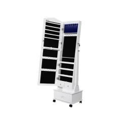 Best Sale SONGMICS Armoire à bijoux 4 roulettes Blanc