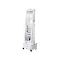Best Sale SONGMICS Armoire à bijoux 4 roulettes Blanc